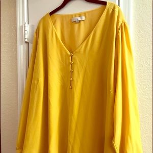 Yellow blouse Loft plus 26